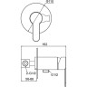 Гигиенический душ FRAP F72801-6, черный